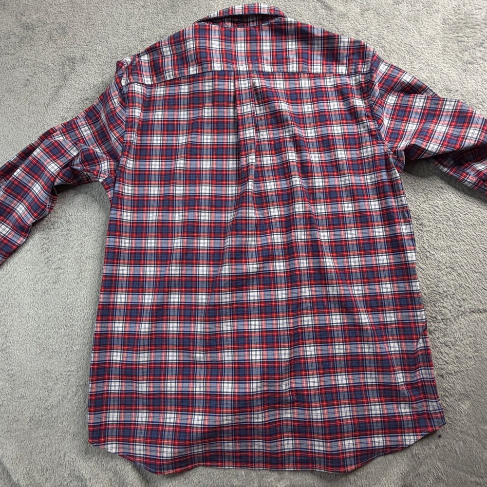 Vineyard Vines On-The-Go Performance Plaid Shirt Mens Medium Red White Blue brrr - Picture 9 of 9